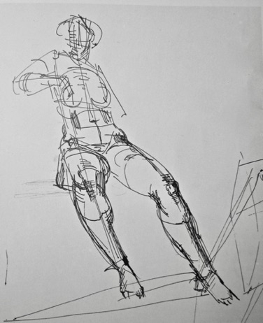 gesture: measuring lines & cross contour